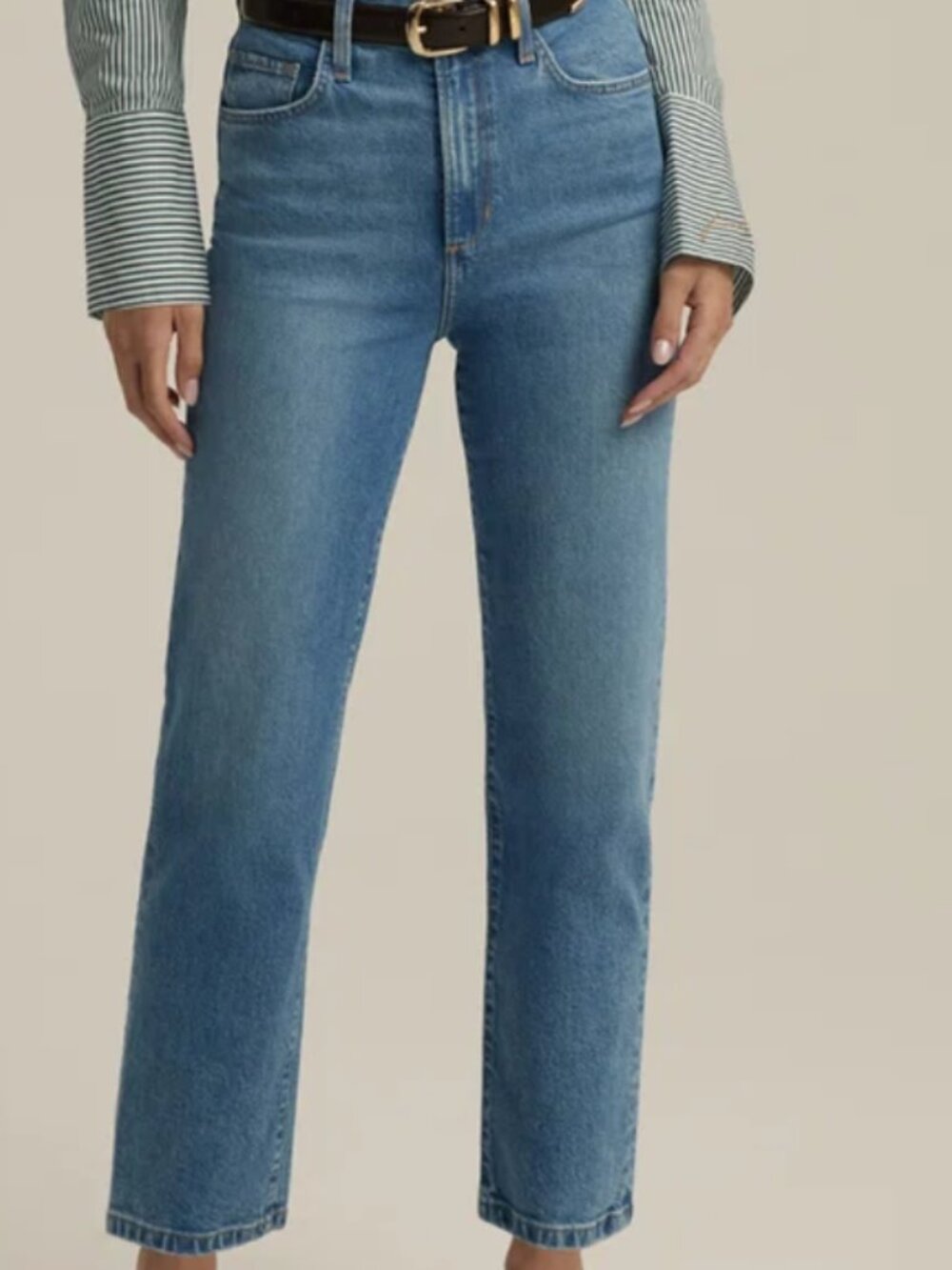 Favorite Daughter Valentina Super High Rise Ankle (Color: Crosby)
